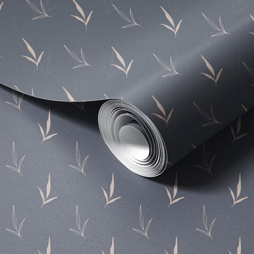 Scattered Grass peel and stick wallpaper room mockup