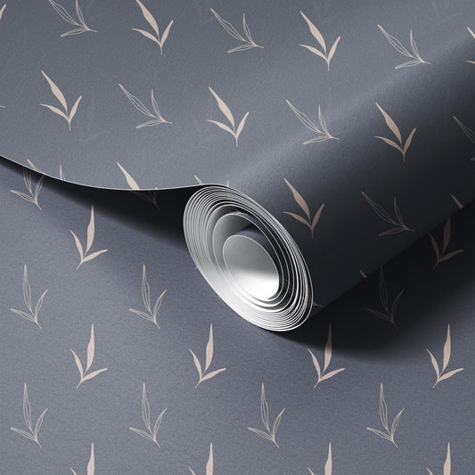 Scattered Grass peel and stick wallpaper room mockup