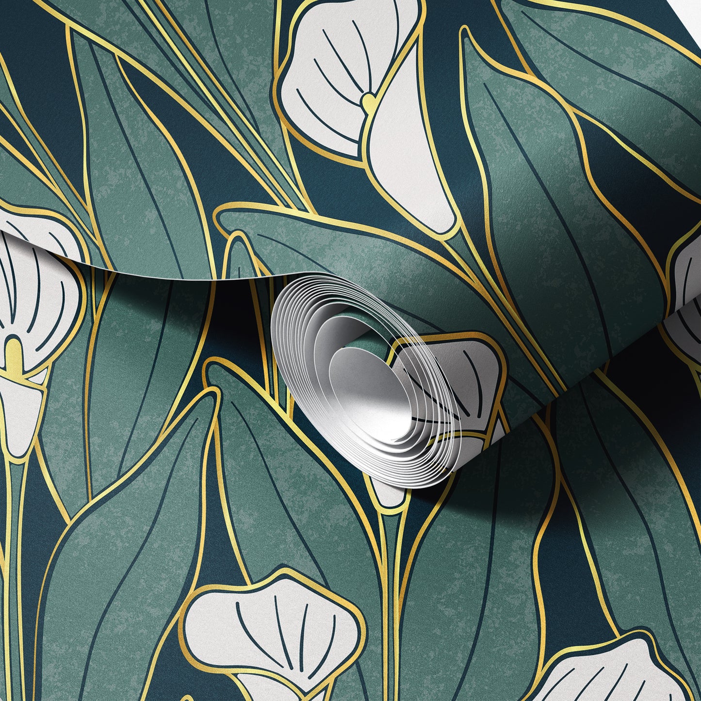 Art Deco Calla Lillies Wallpaper