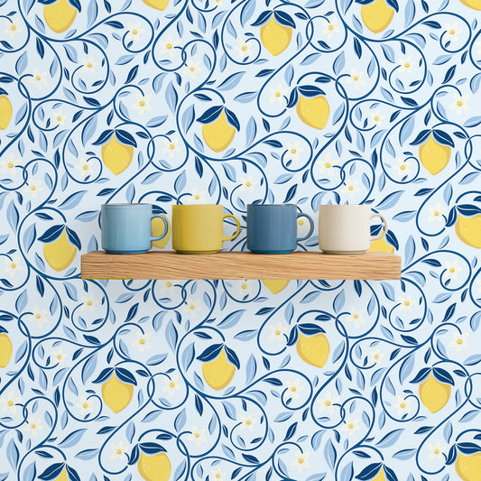 Lemon Twist Bontanical Wallpaper