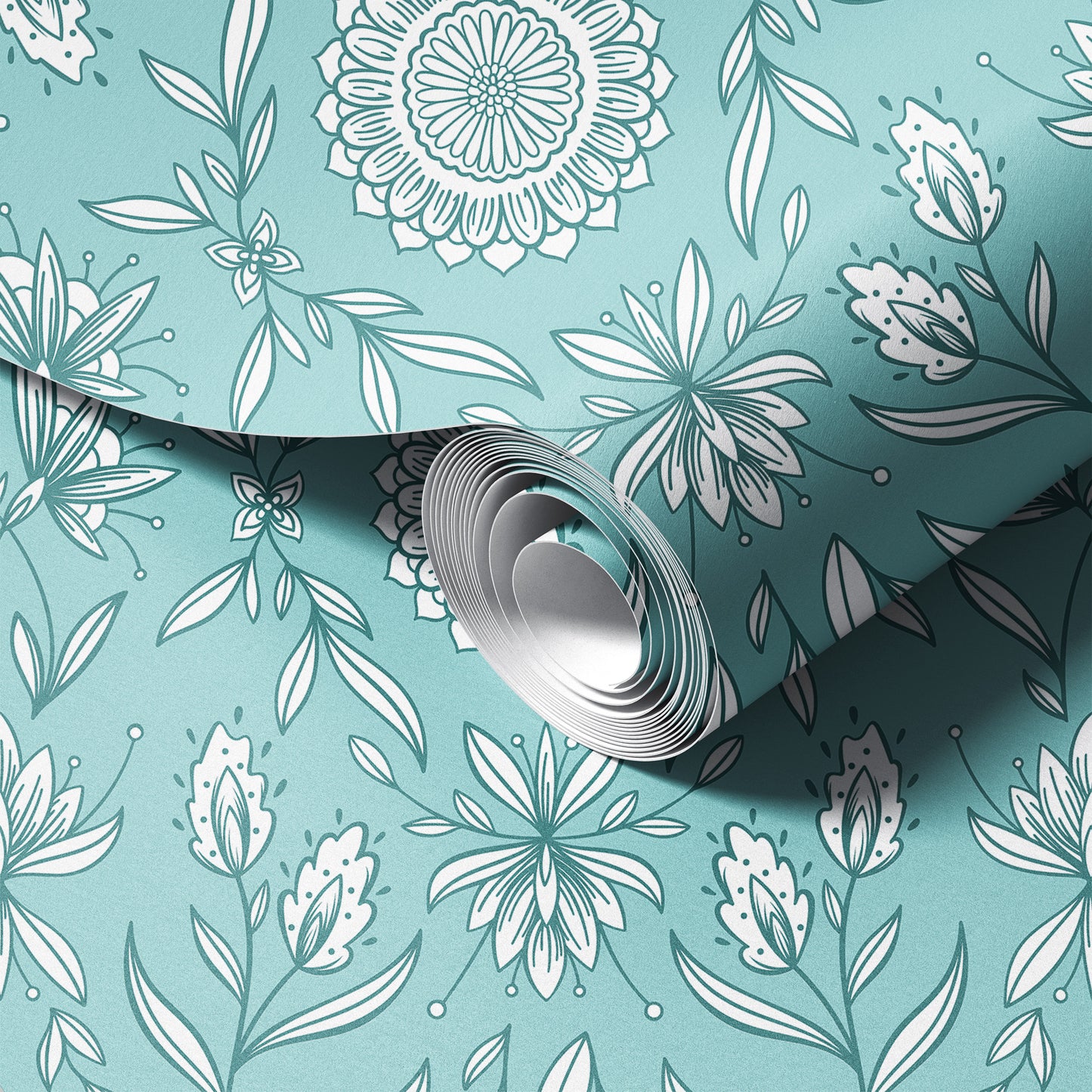 Linework Botanical Tapestry Wallpaper