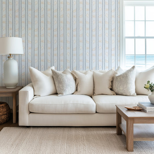 Seashell Stripe Wallpaper