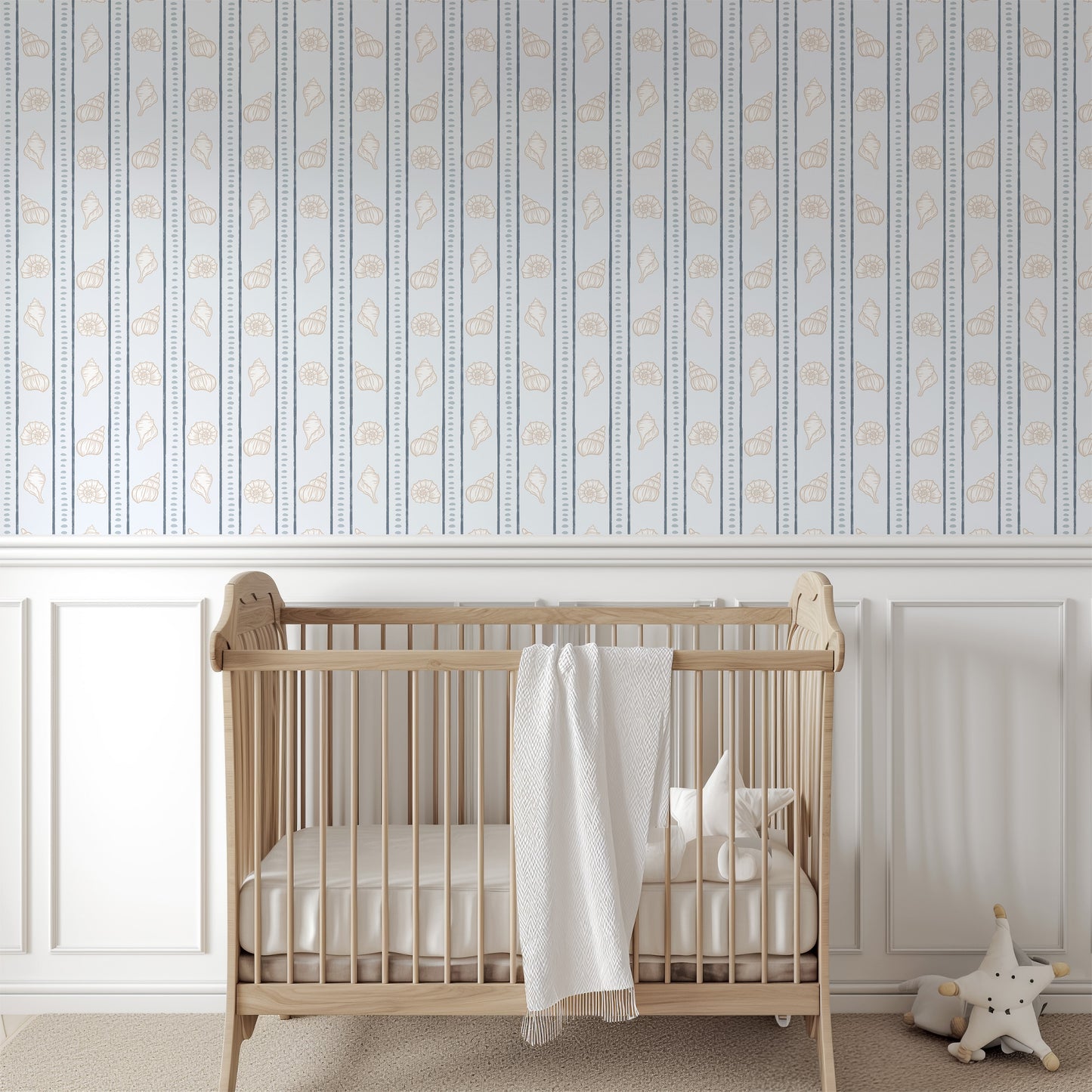 Seashell Stripe Wallpaper