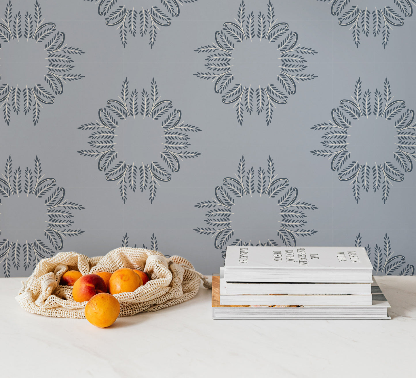 Sunburst Arabesque Wallpaper