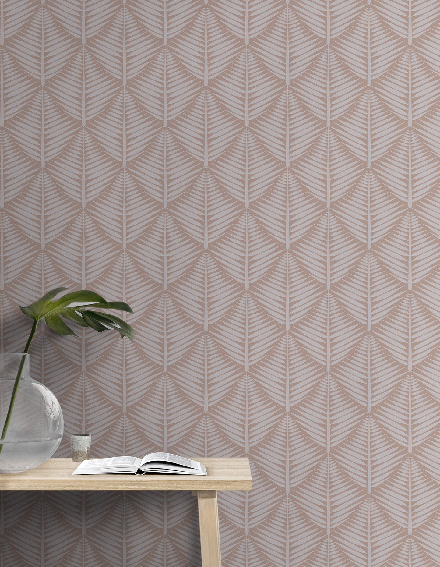 Geometric Fern Blocks Small Wallpaper.