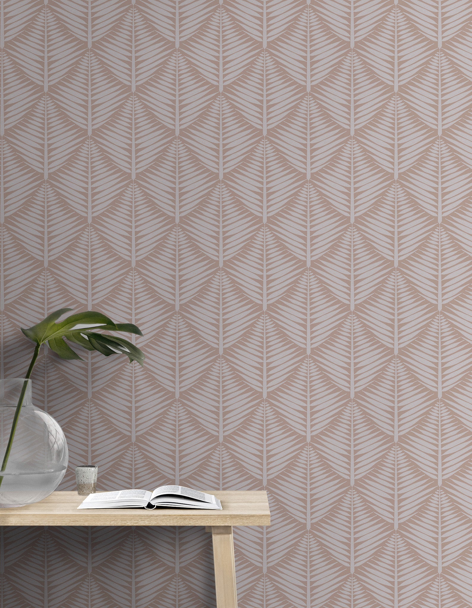 Geometric Fern Blocks Small Wallpaper.