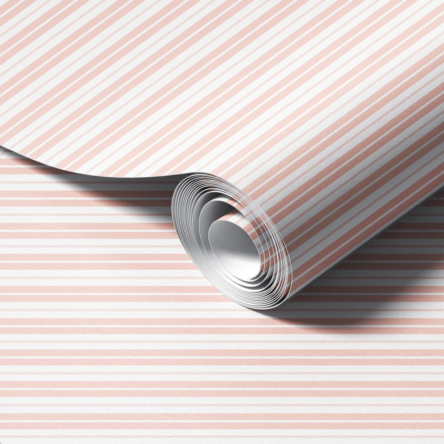 Neutral Stripes Soft Pink Wallpaper