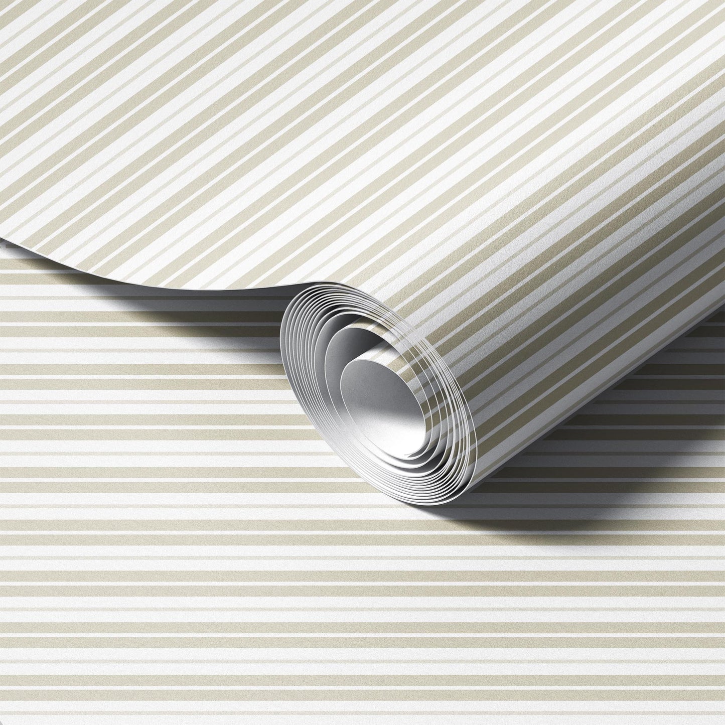 Neutral Stripes Stone Wallpaper