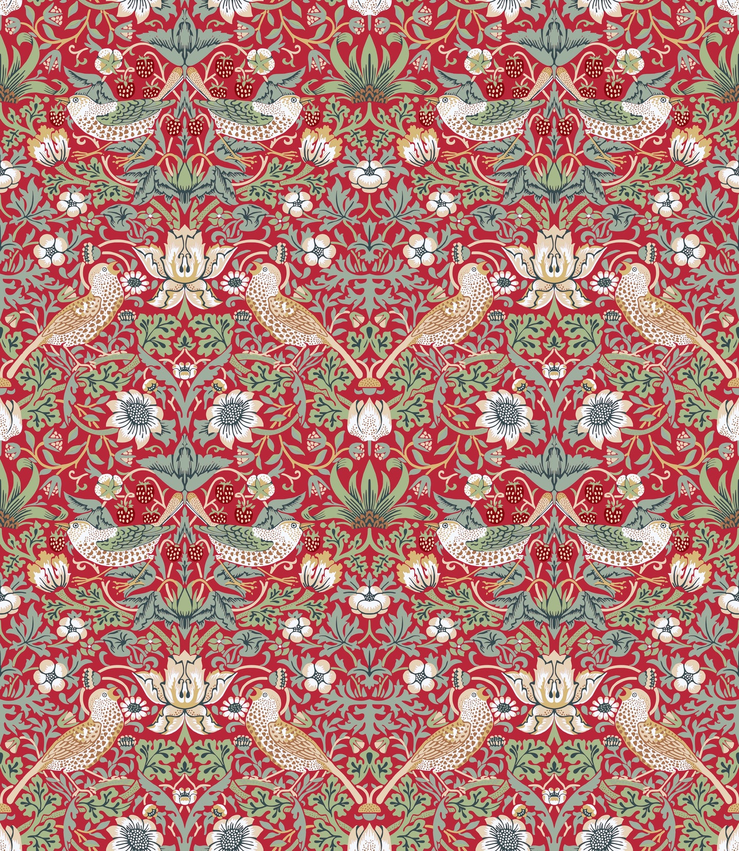 Strawberry Thief by William Morris Wallpaper