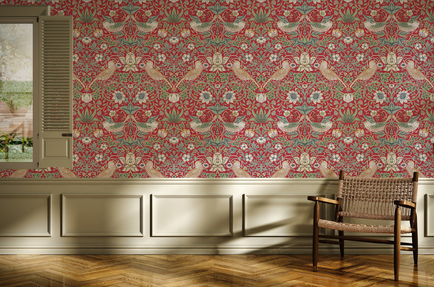 Strawberry Thief by William Morris Wallpaper