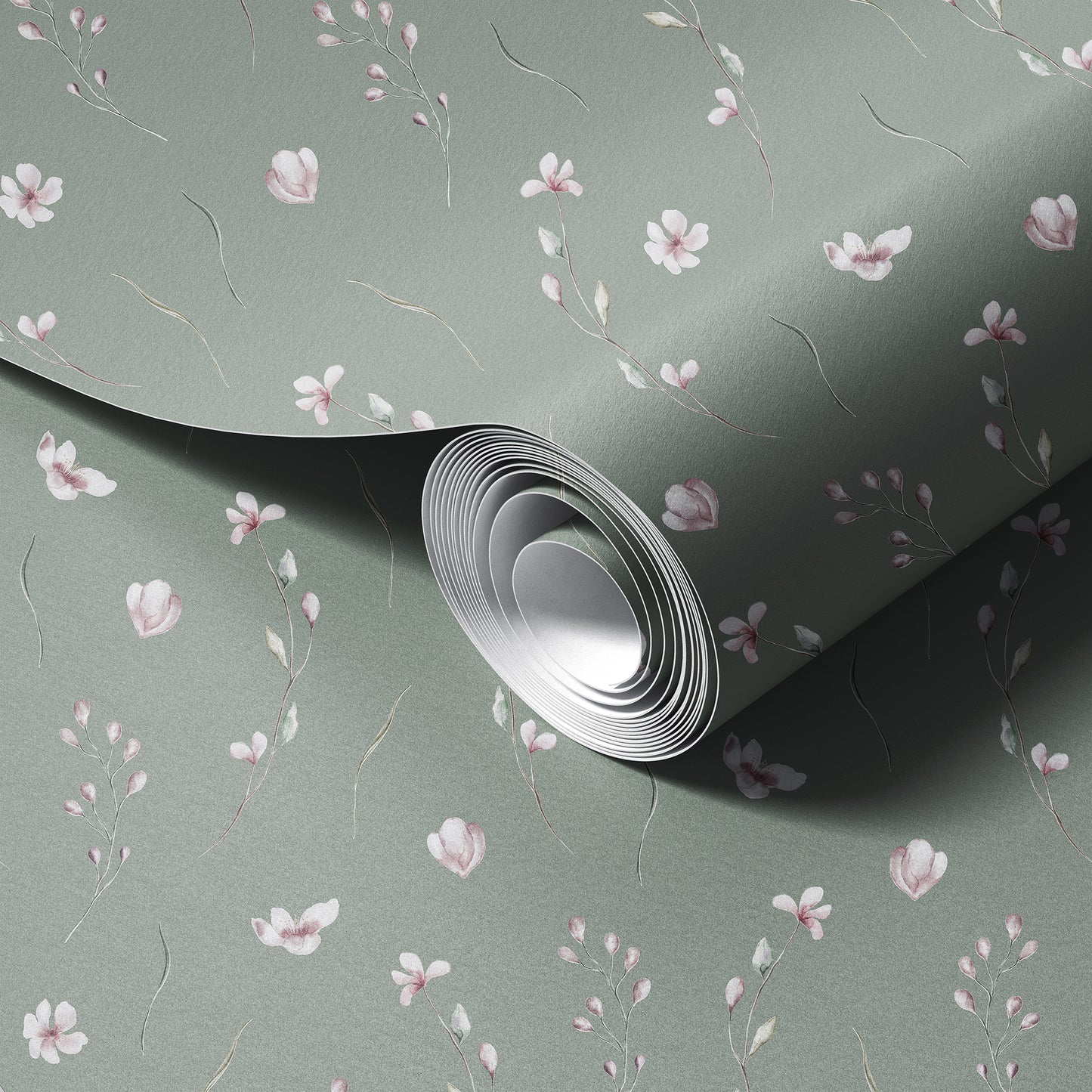 Subtle Blush Floral Wallpaper