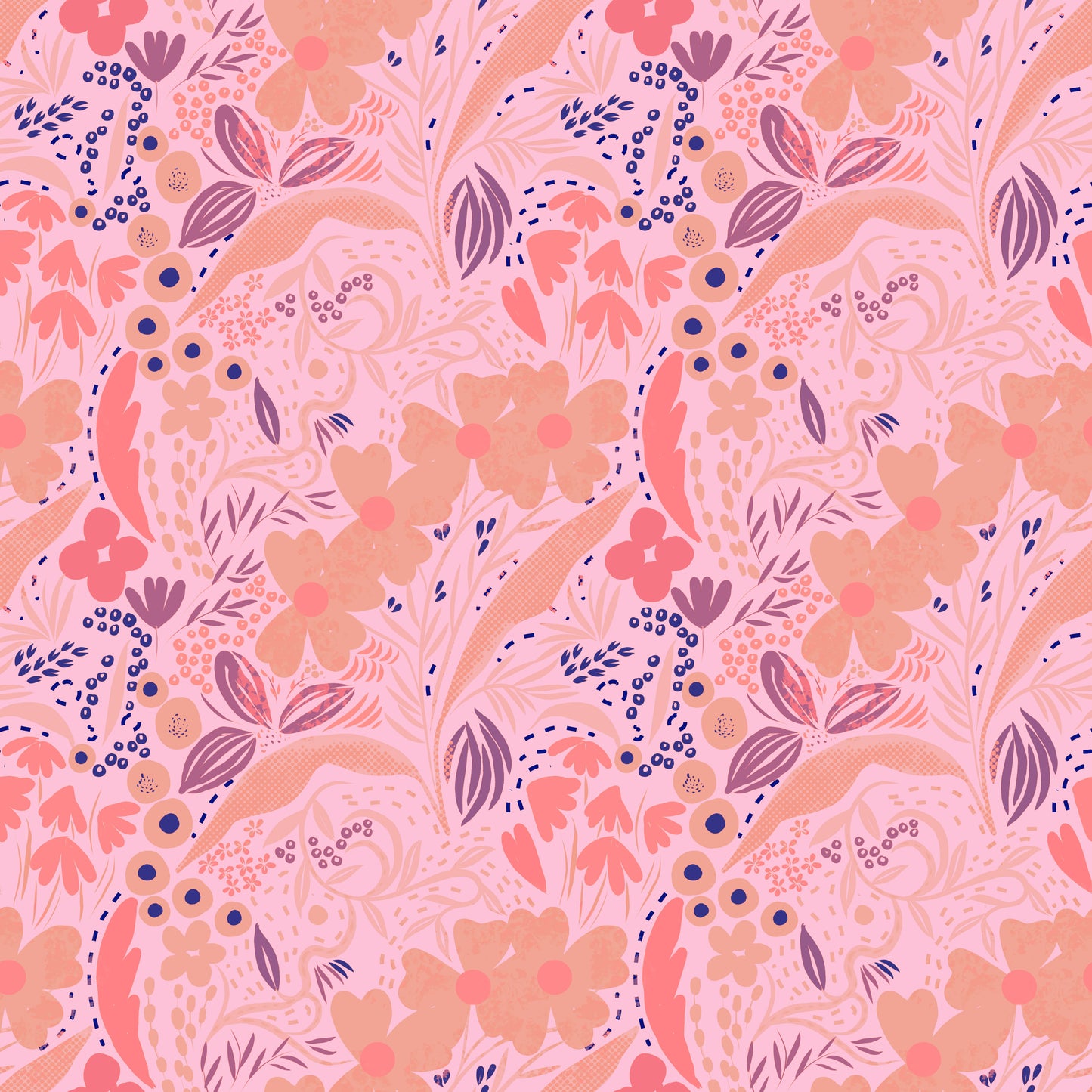 Sweet Pink Florals Wallpaper