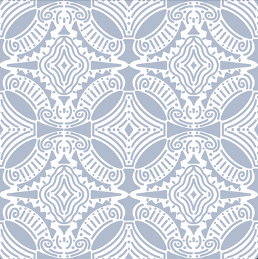 Symetrical Linework Blue peel and stick wallpaper pattern detail
