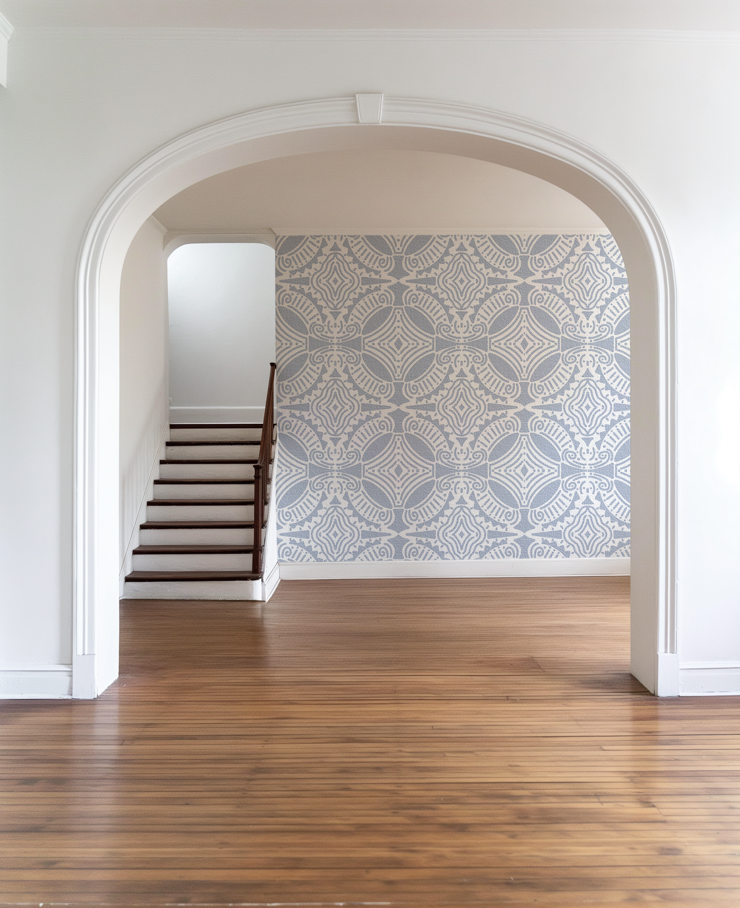Symetrical Linework Blue Wallpaper
