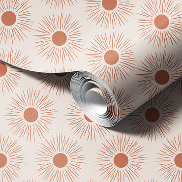 Terracotta Sun Wallpaper