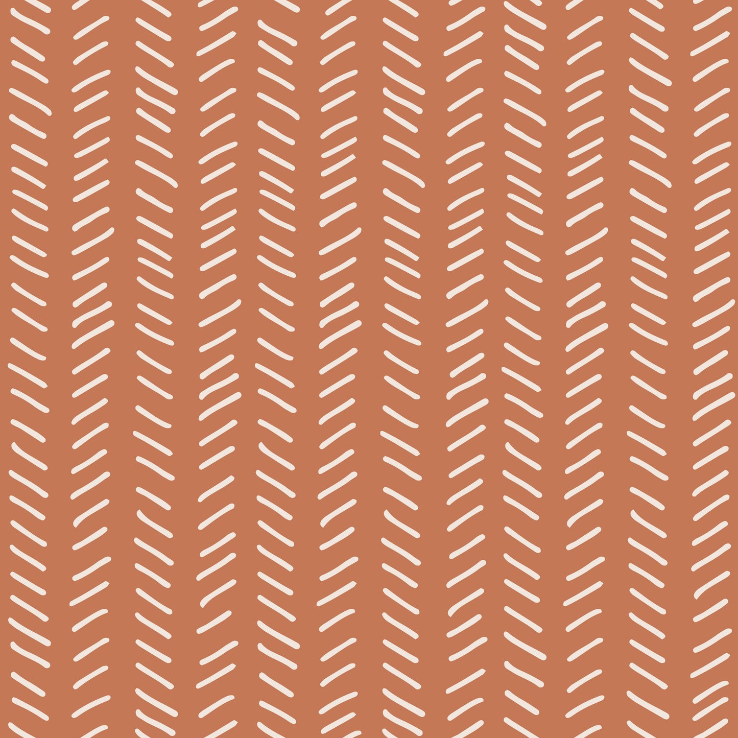 Terracotta Mudcloth Wallpaper