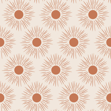 Terracotta Sun peel and stick wallpaper pattern detail