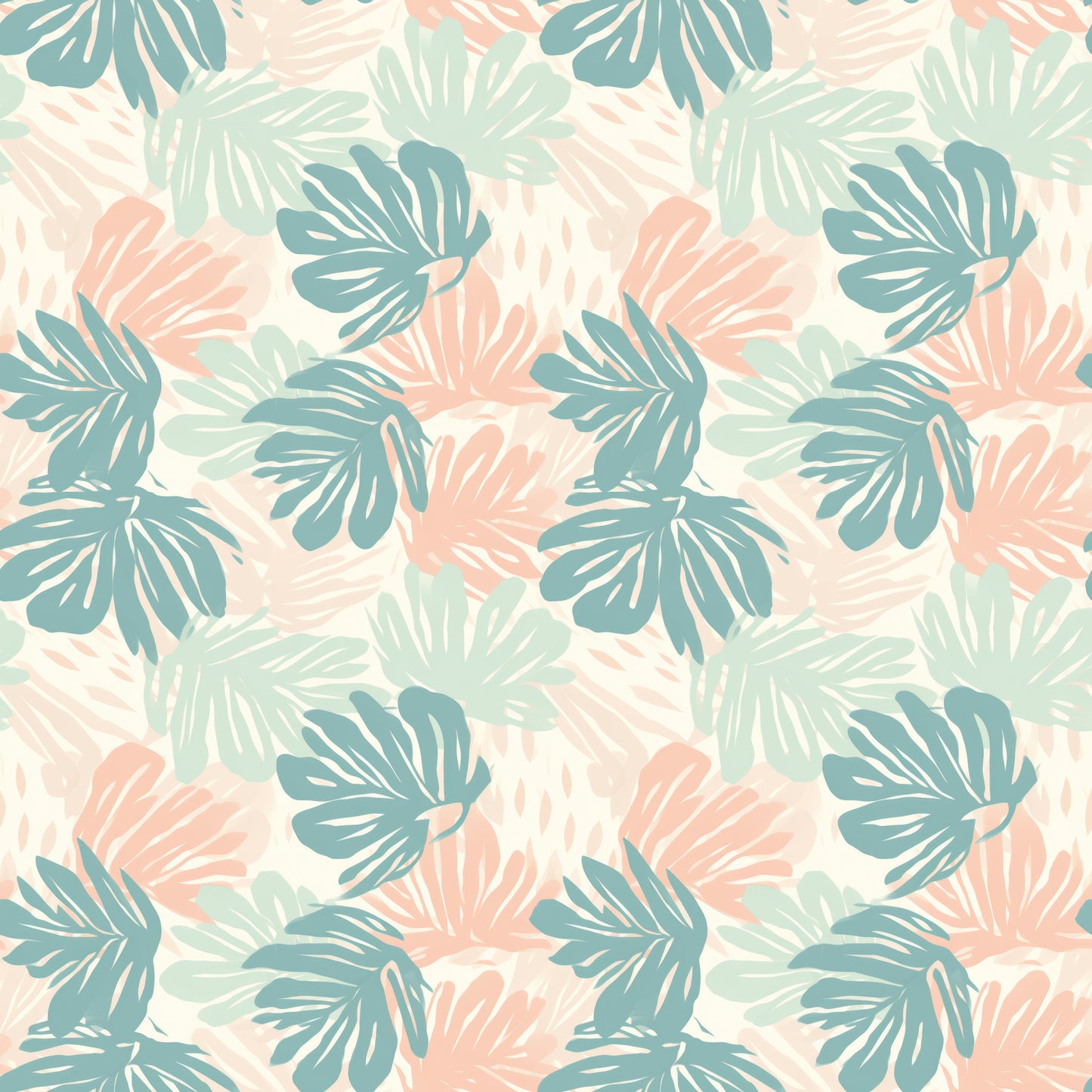 Tropical Leaves Peel and Stick Wallpaper