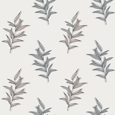 Twigs and Leaves peel and stick wallpaper pattern detail