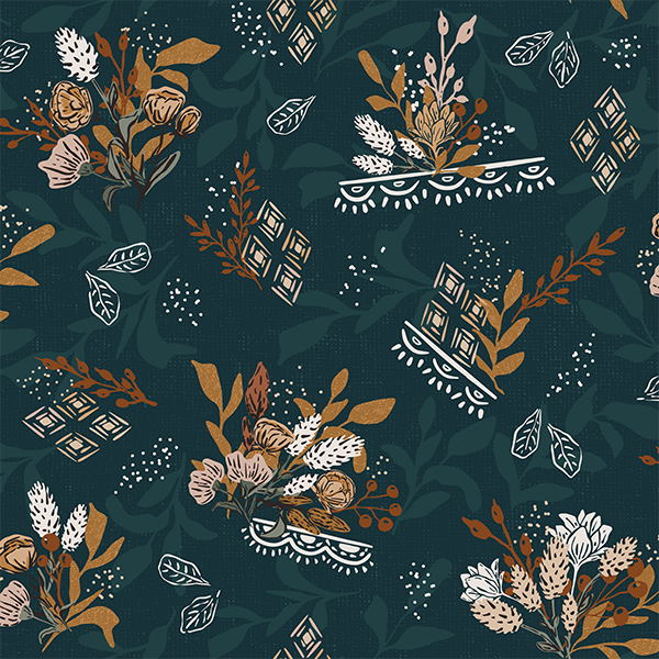 Boho Florals and Lace Wallpaper
