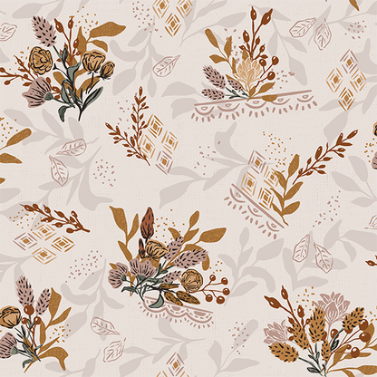 Boho Florals and Lace Wallpaper