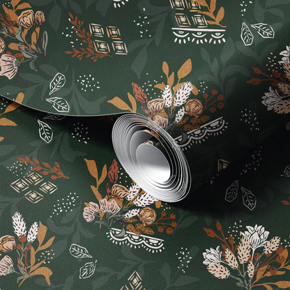 Boho Florals and Lace Wallpaper
