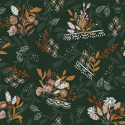 Boho Florals and Lace Wallpaper