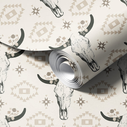 Western Cow Skulls Wallpaper