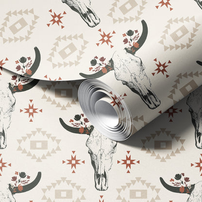 Western Cow Skulls Wallpaper