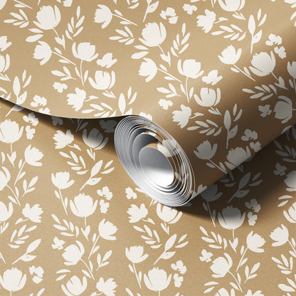 Western Floral Vertical Wallpaper