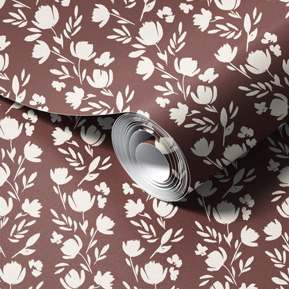 Western Floral Vertical Wallpaper
