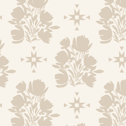 Western Floral Texture Wallpaper