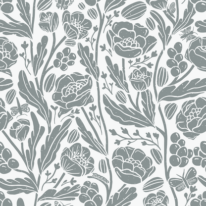 Whimsical Garden Floral Wallpaper