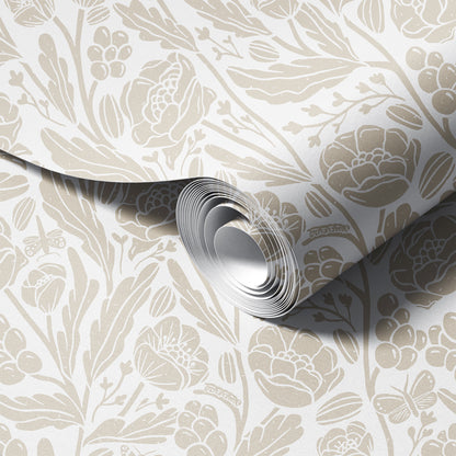Whimsical Garden Floral Wallpaper