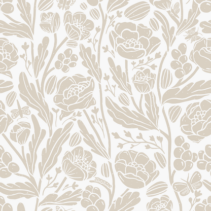 Whimsical Garden Floral Wallpaper
