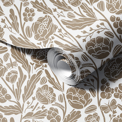 Whimsical Garden Floral Wallpaper