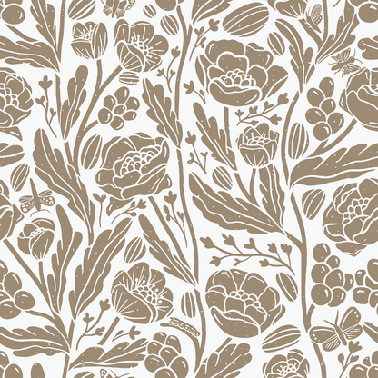 Whimsical Garden Floral Wallpaper