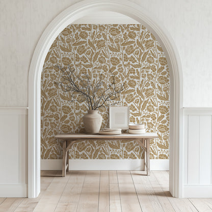 Whimsical Garden Floral Wallpaper