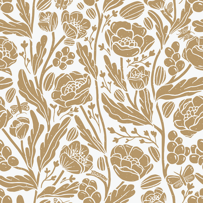 Whimsical Garden Floral Wallpaper