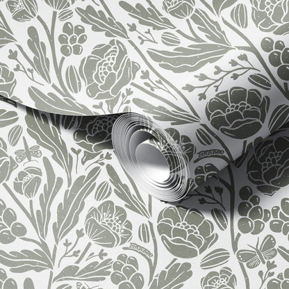 Whimsical Garden Floral Wallpaper