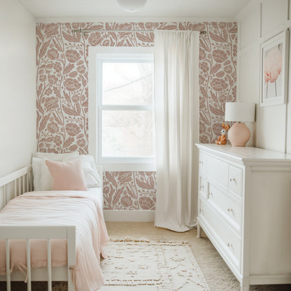 Whimsical Garden Floral Wallpaper
