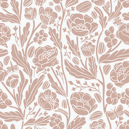 Whimsical Garden Floral Wallpaper
