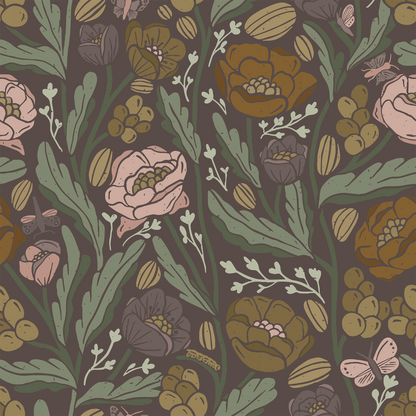 Whimsical Garden Floral Wallpaper