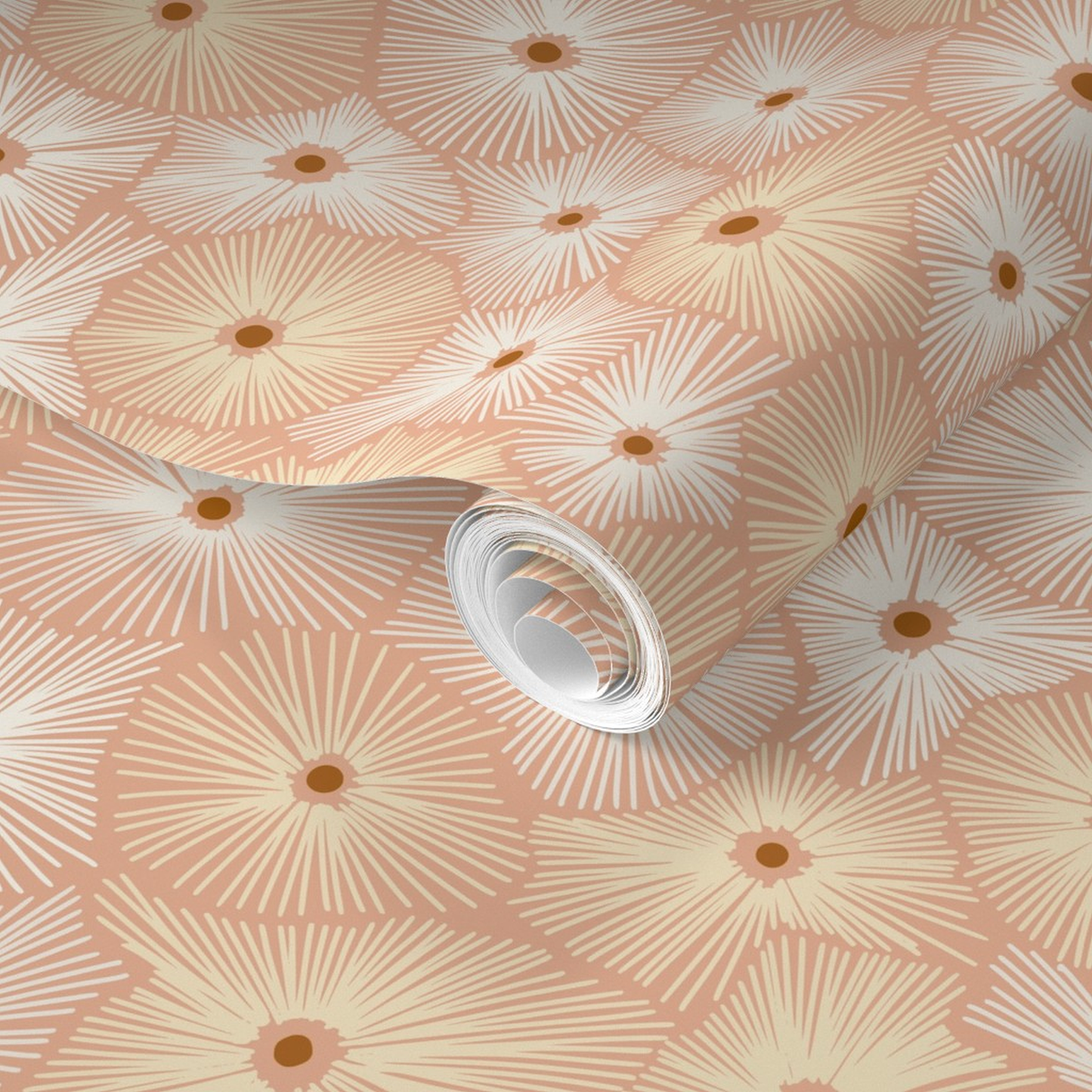 Abstract Boho Sea Anemones Wallpaper