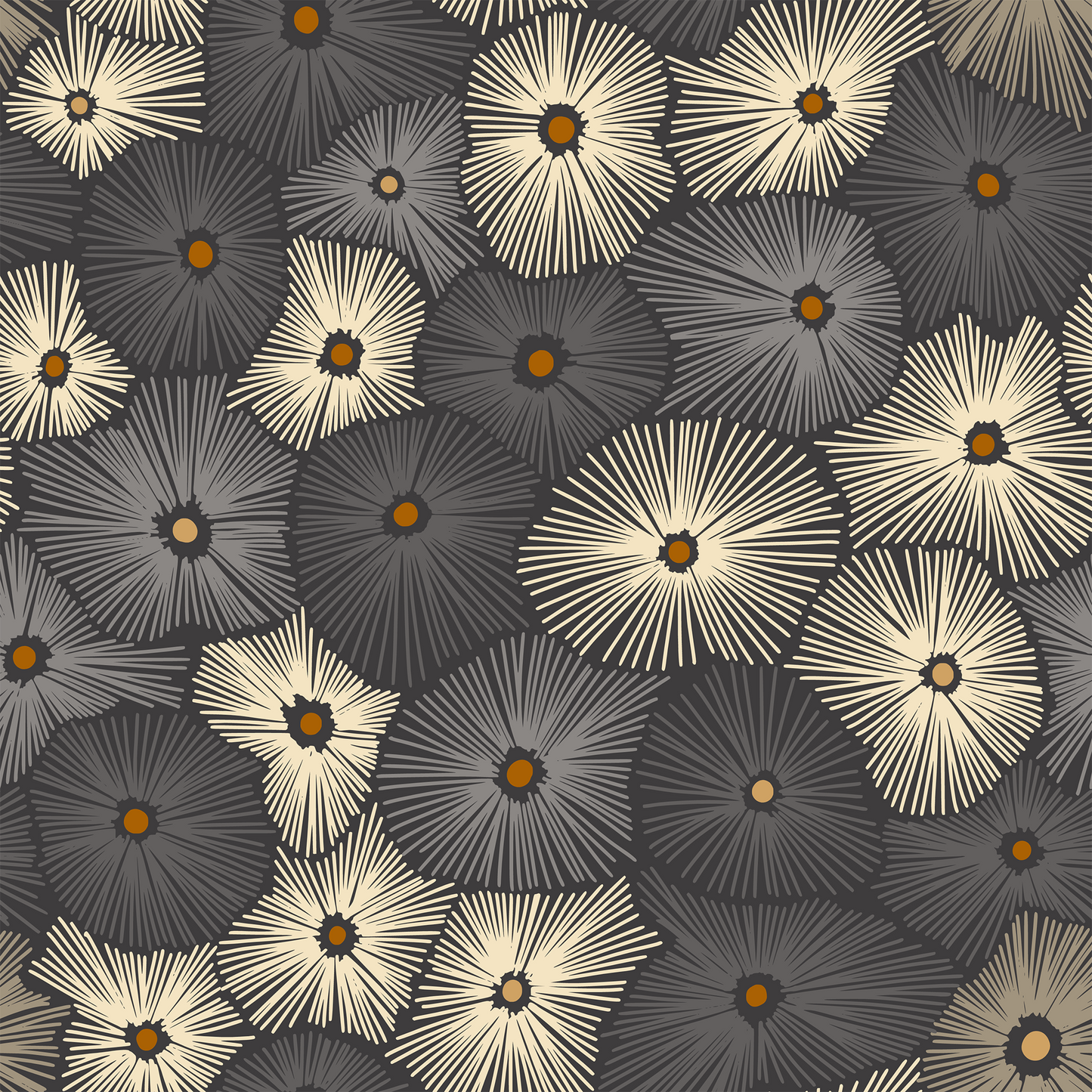 Abstract Boho Sea Anemones Wallpaper