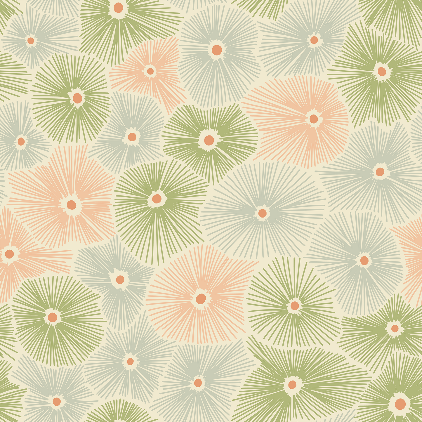 Abstract Boho Sea Anemones Wallpaper