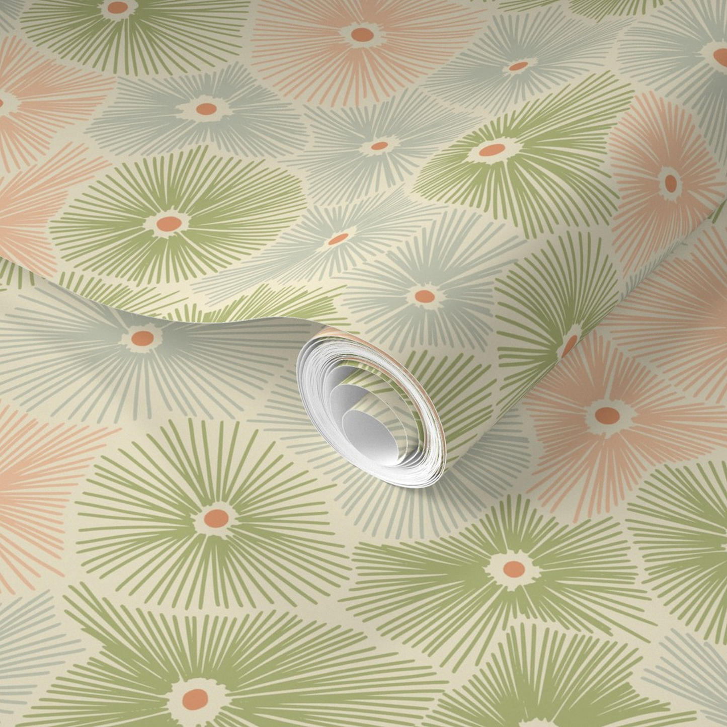 Abstract Boho Sea Anemones Wallpaper