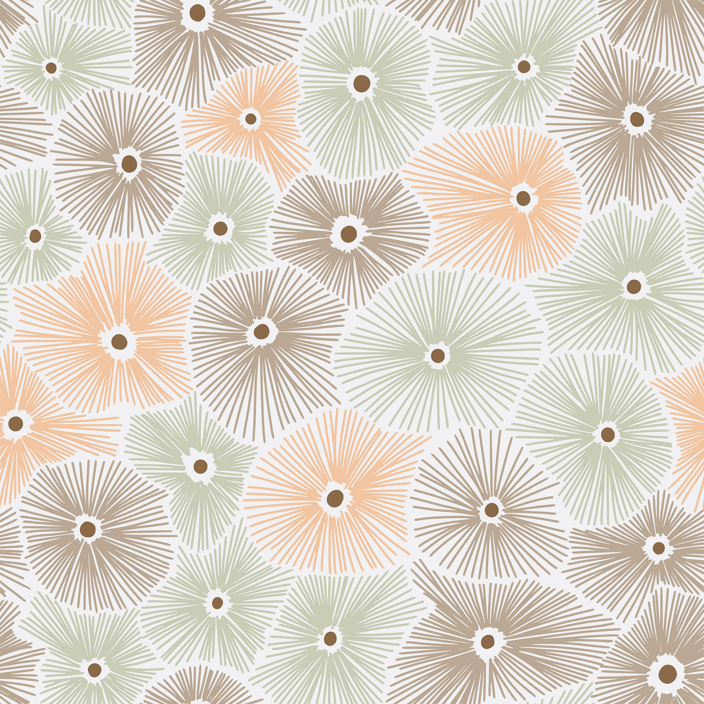Abstract Boho Sea Anemones Wallpaper