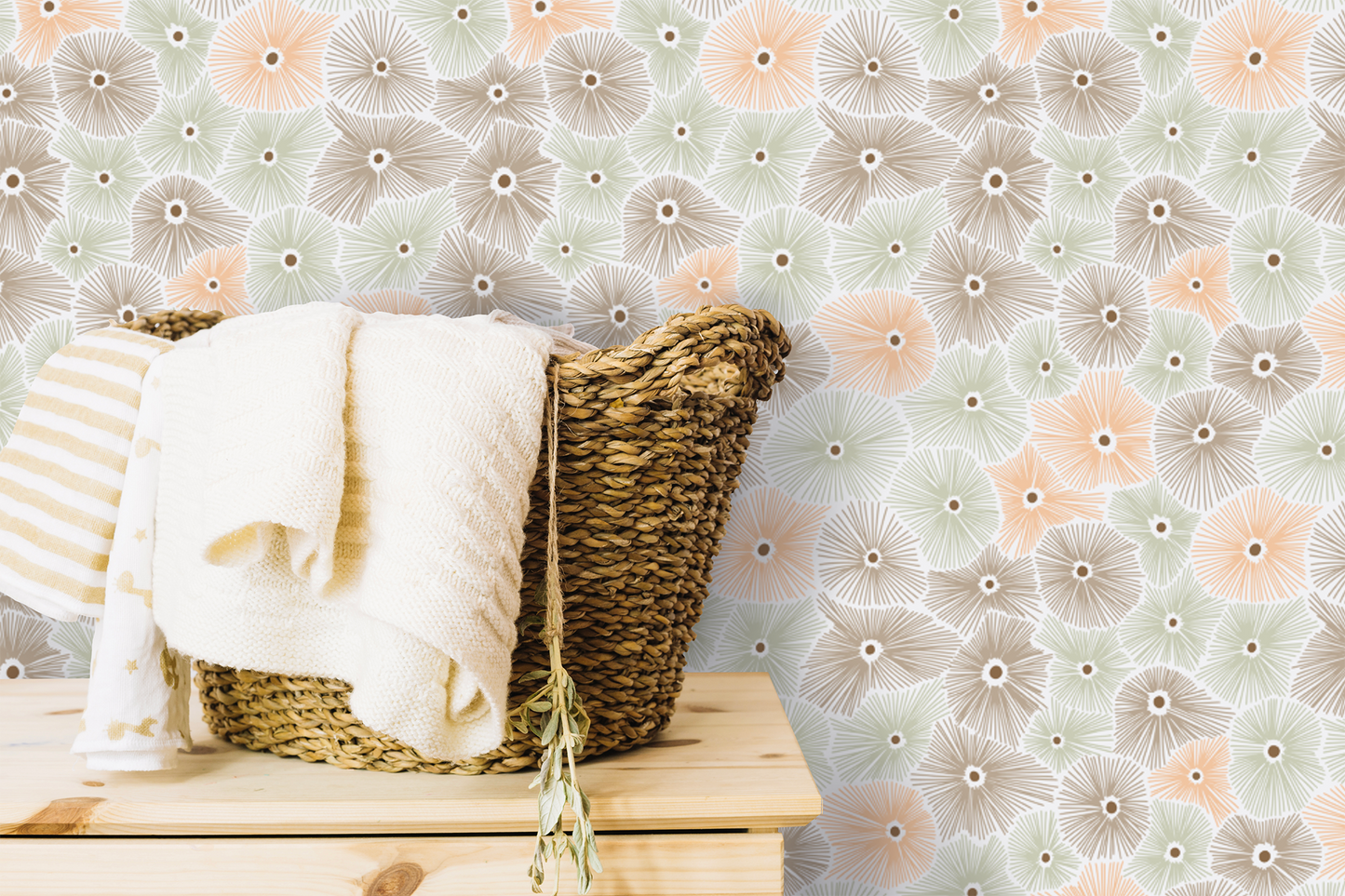 Abstract Boho Sea Anemones Wallpaper
