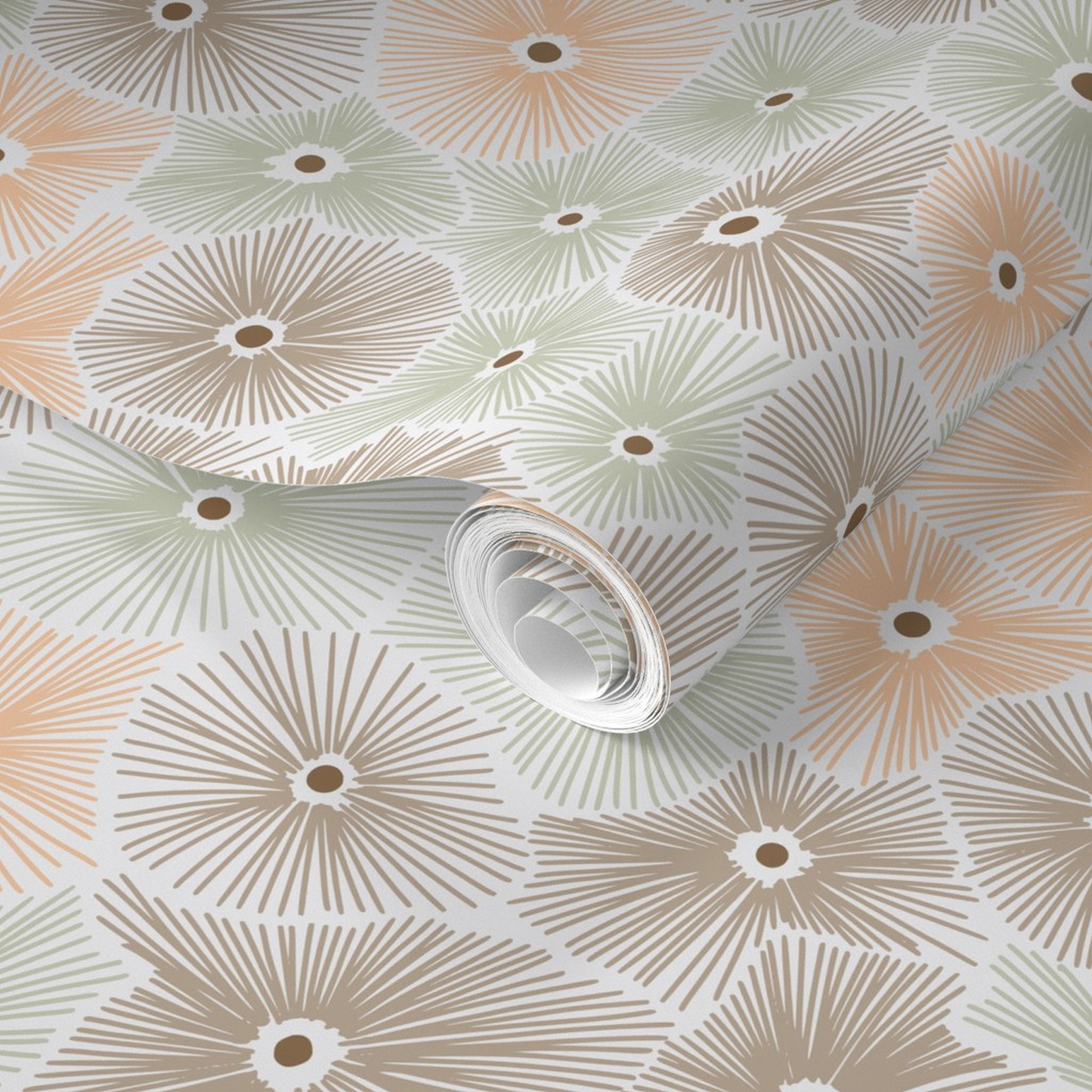 Abstract Boho Sea Anemones Wallpaper